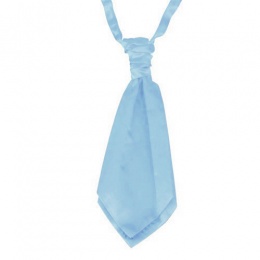 Boys Sky Blue Adjustable Scrunchie Wedding Cravat